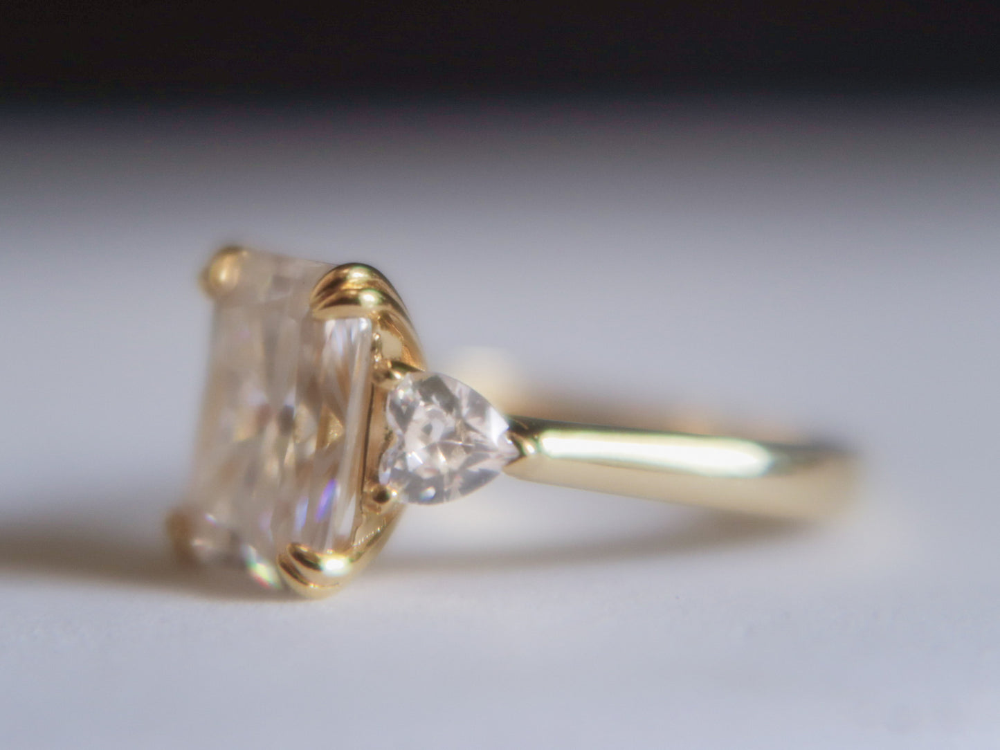 The Willow Radiant Moissanite Ring