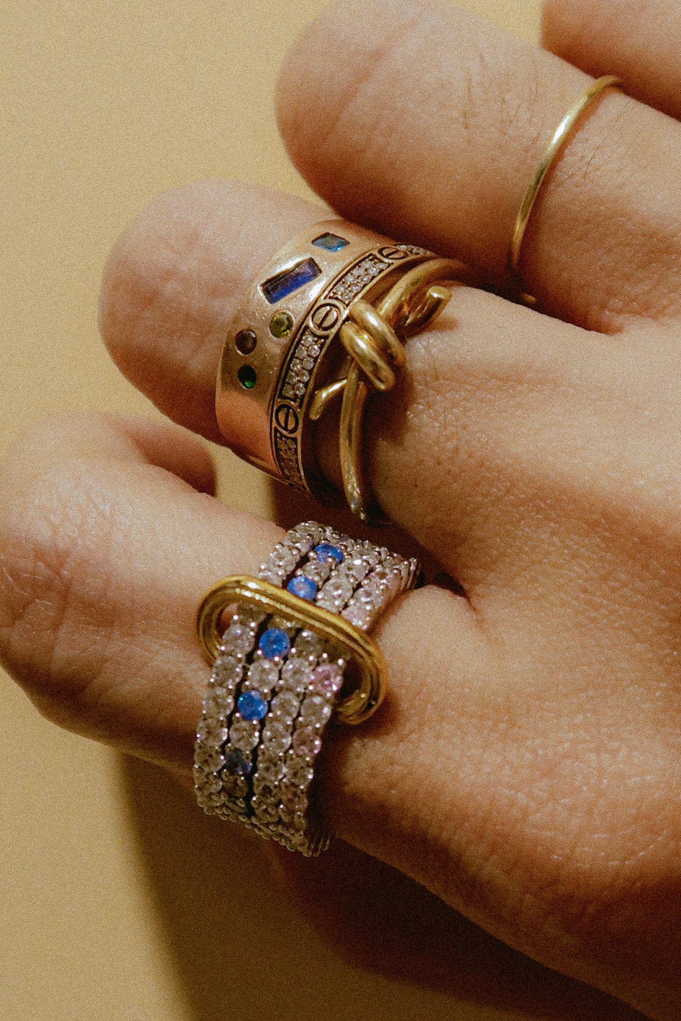 The Estelle Birthstone Eternity Carabiner Lock Ring