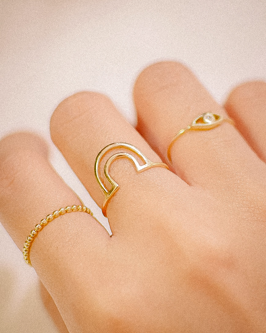 The Rainbow Ring in Solid Gold