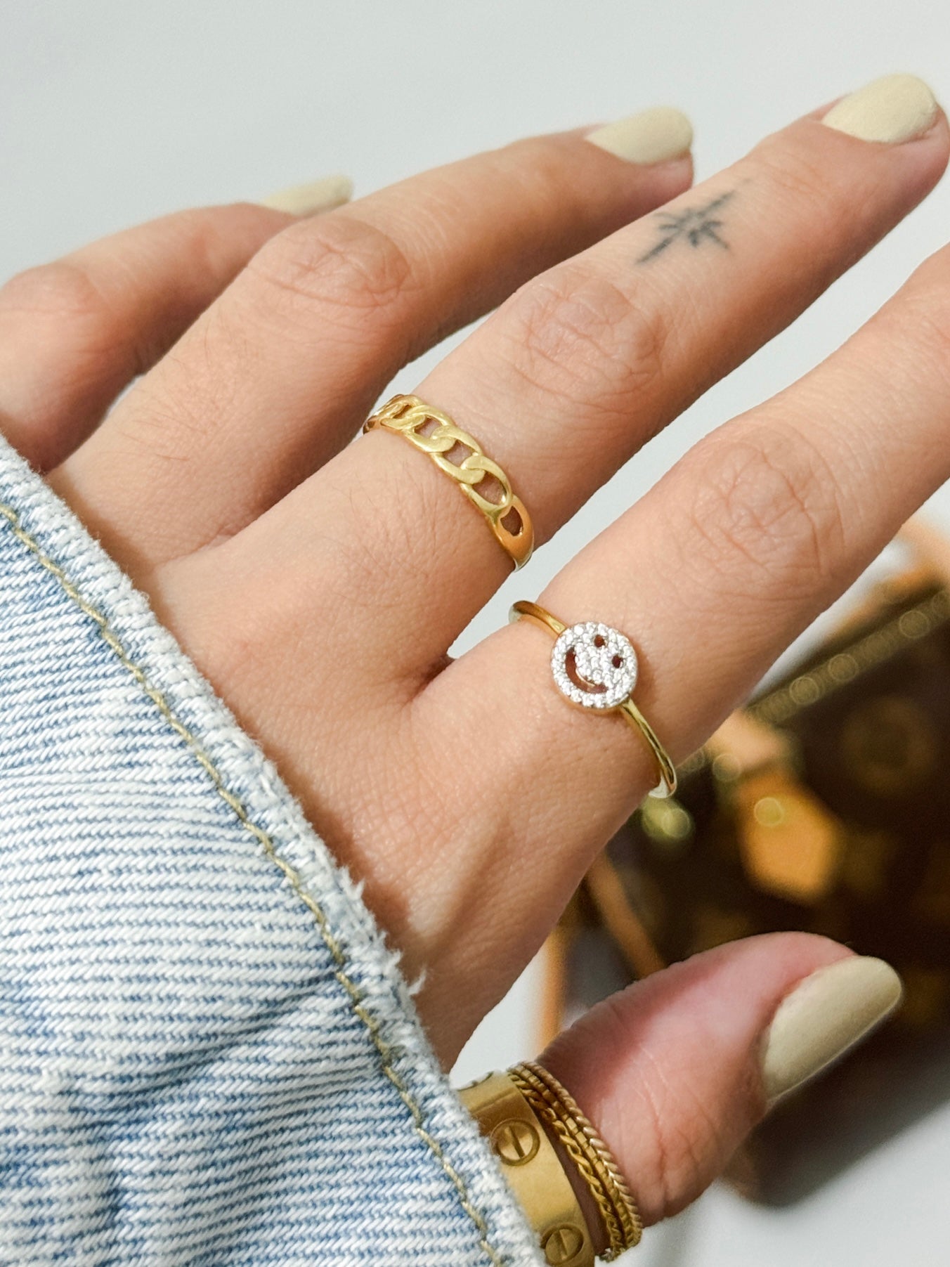 The Pave Happy Days Smile Ring