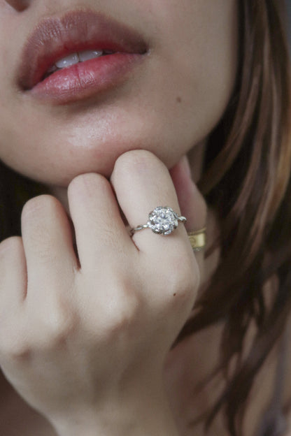 The Radiant Rose Moissanite Ring