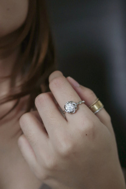 The Radiant Rose Moissanite Ring