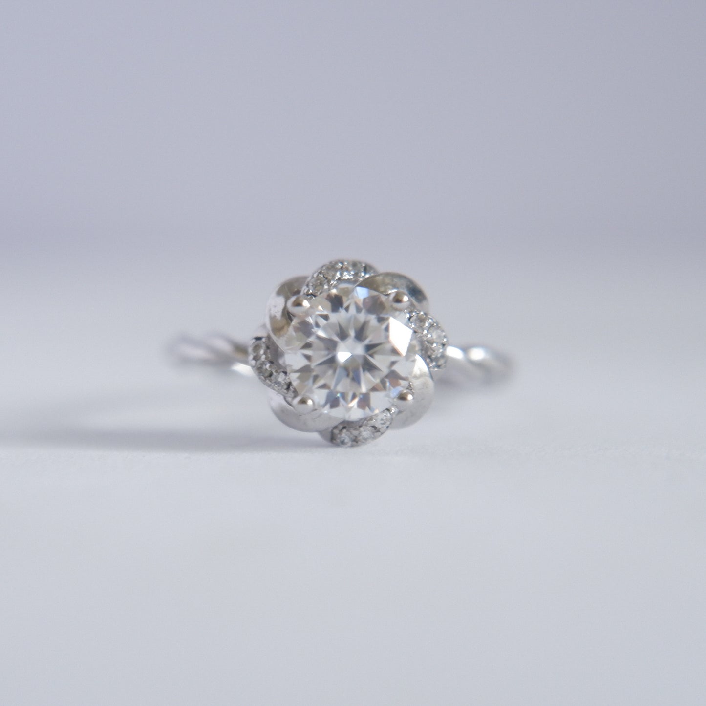 The Radiant Rose Moissanite Ring