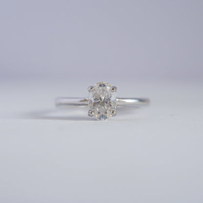 The Classic Timeless Oval Moissanite Ring (Big Carats)