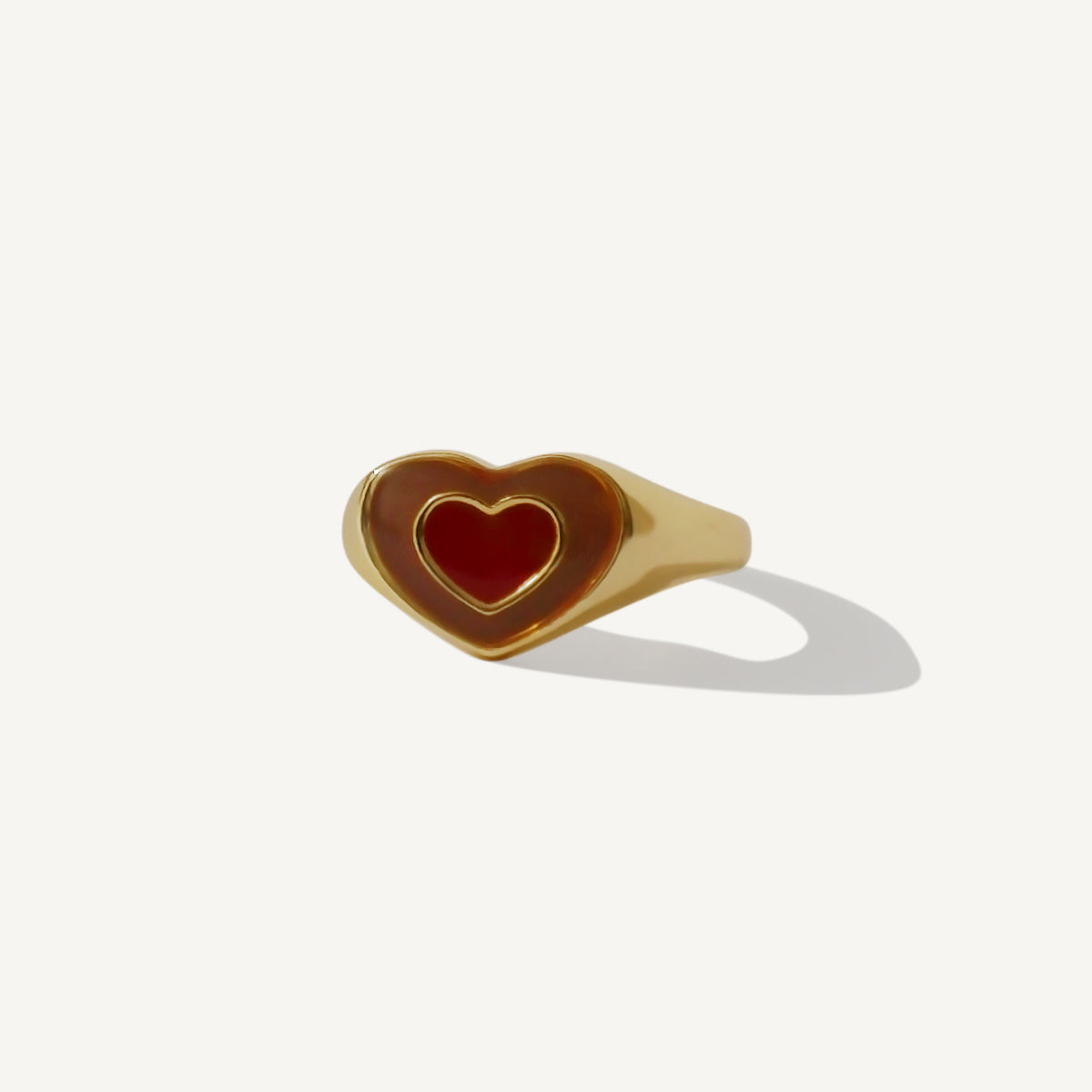 The Color Play Heart Signet Aura Ring
