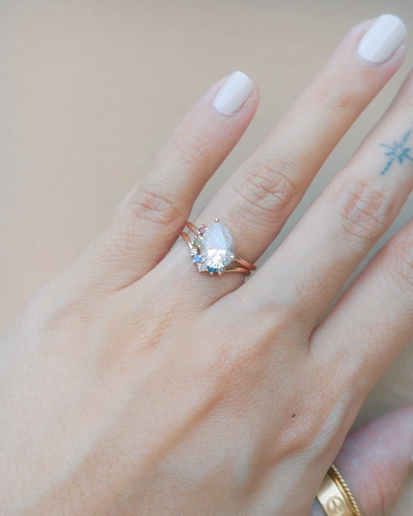 The Everlast Moissanite and Birthstone Ring in Solid Gold