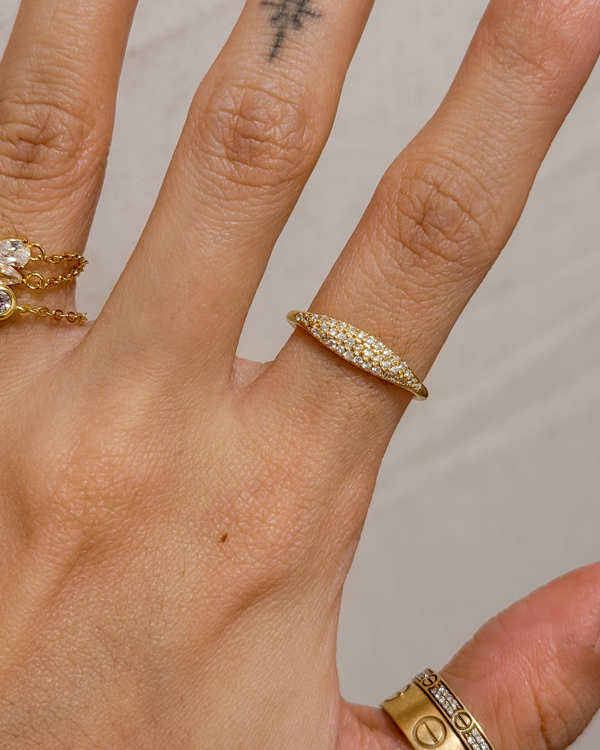 The Pave Baby Signet Ring