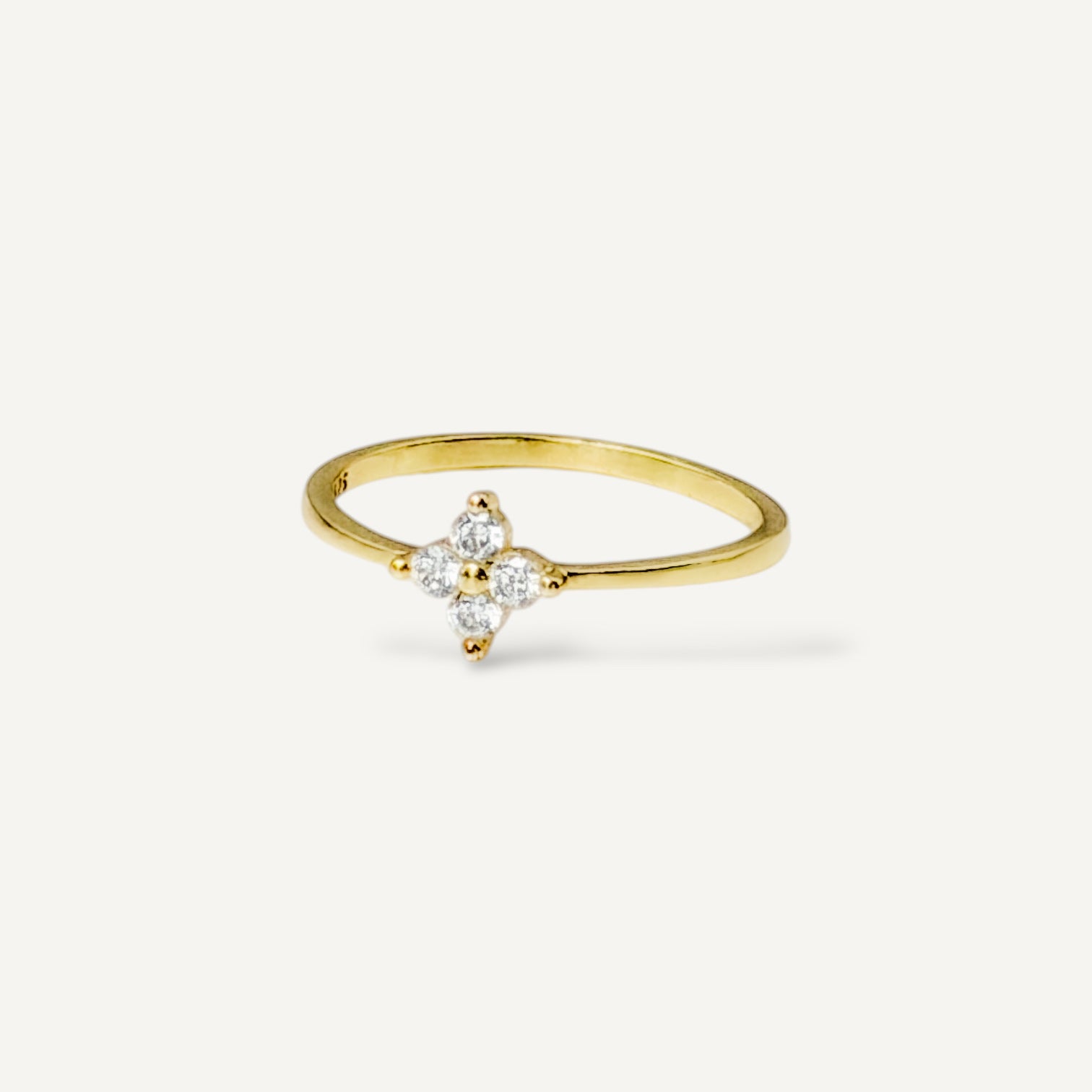The Lucky Pave Clover Ring