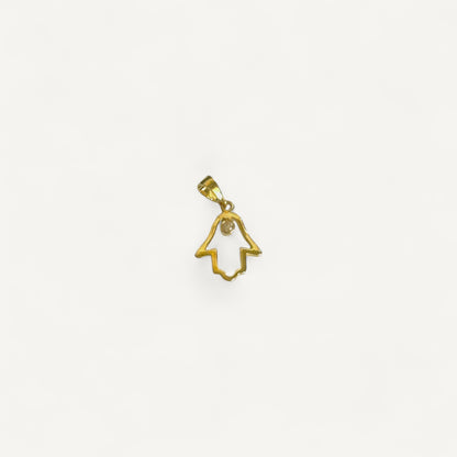 The Hamsa Pendant in Solid Gold