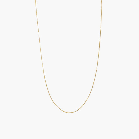 The Baby Stacker Slider Necklace in Solid Gold