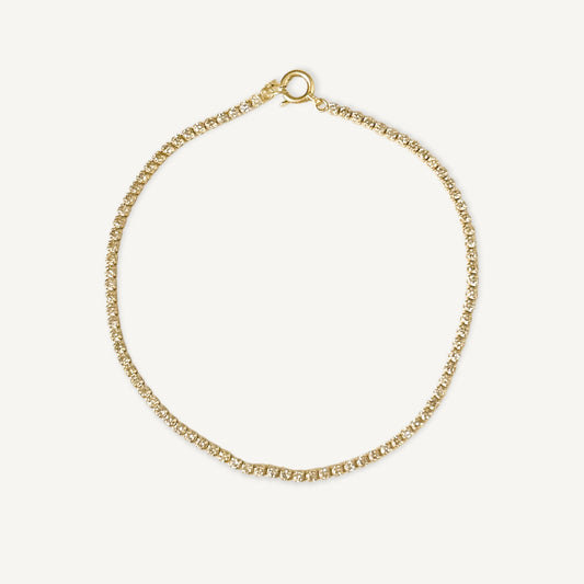 The Ultra Mini Diamond Tennis Bracelet in Solid Gold