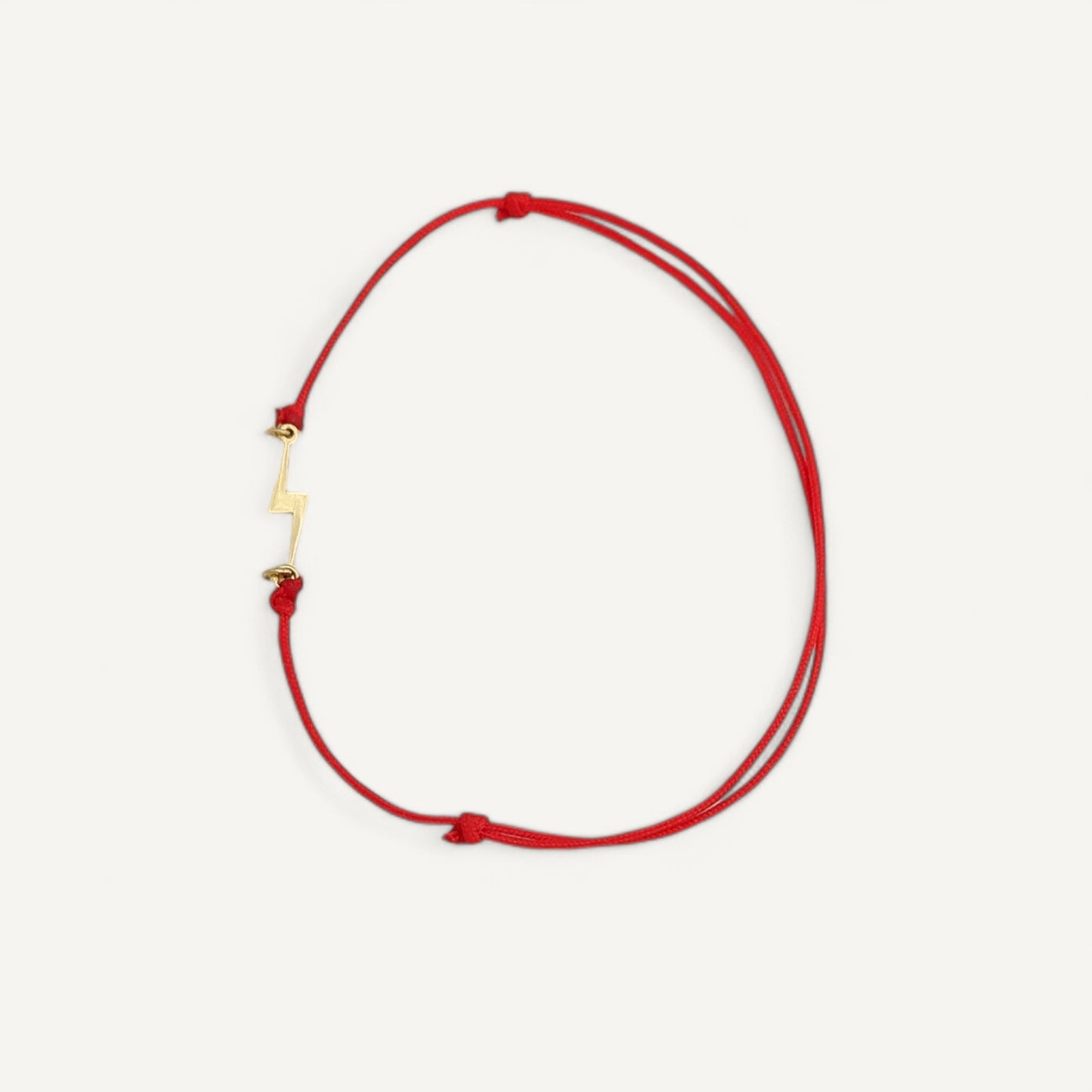 The Red Line Lightning Bolt Any-size Bracelet in Solid Gold