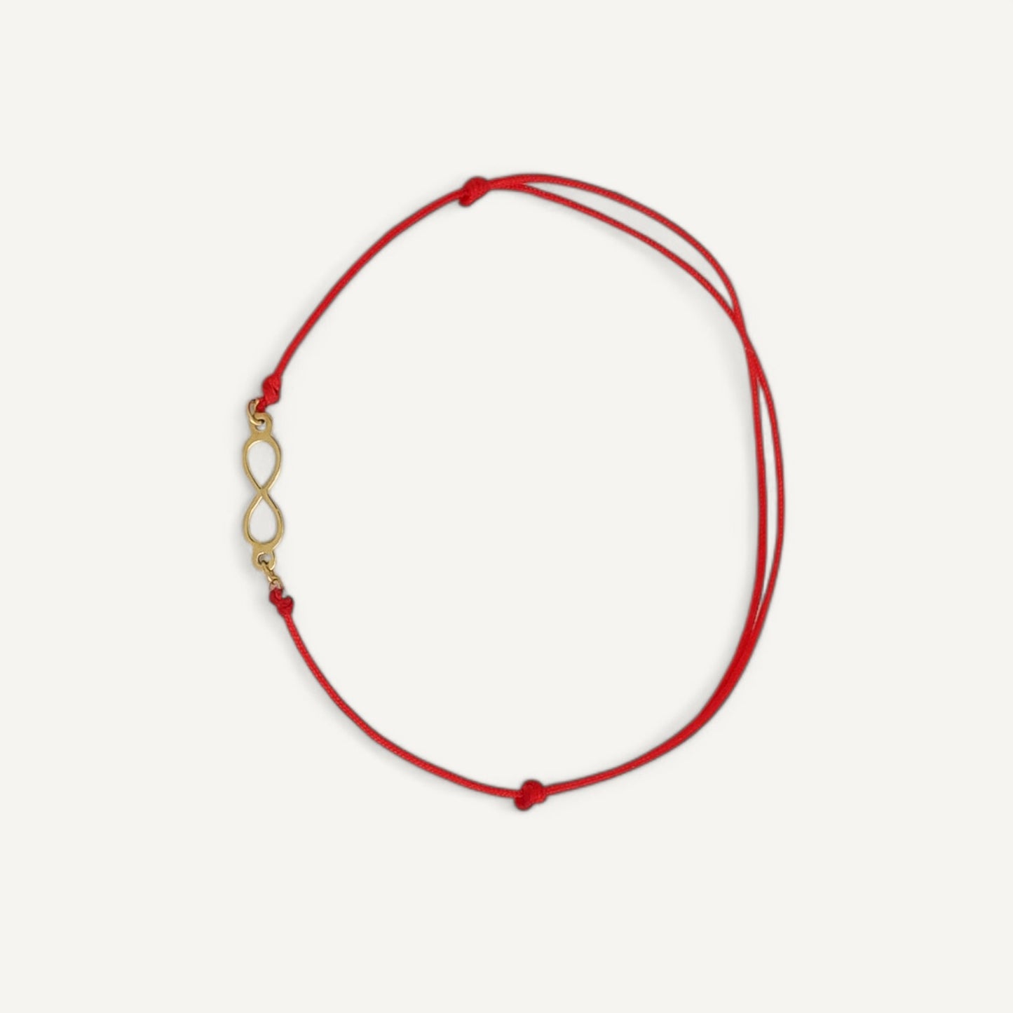 The Red Line Lightning Bolt Any-size Bracelet in Solid Gold