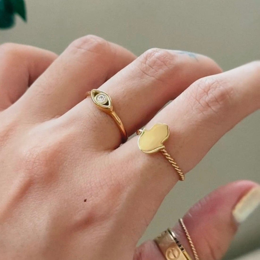 The Glassy Hamsa Brenna Ring