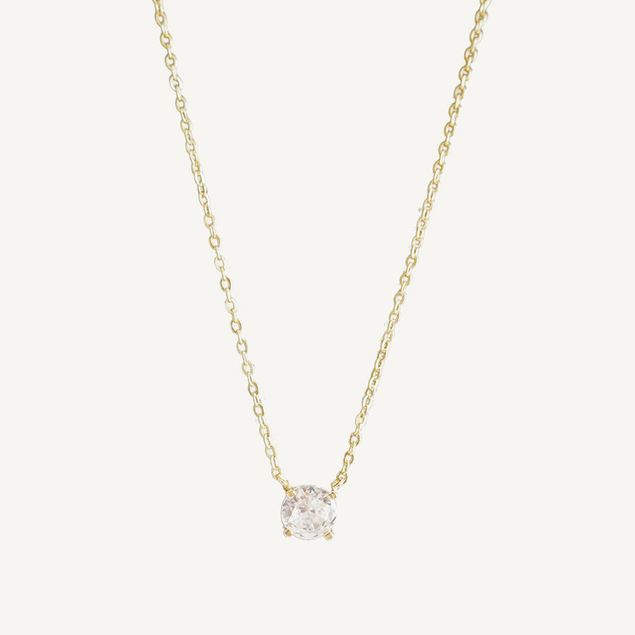 The Second Skin Floating Solitaire Promise Necklace