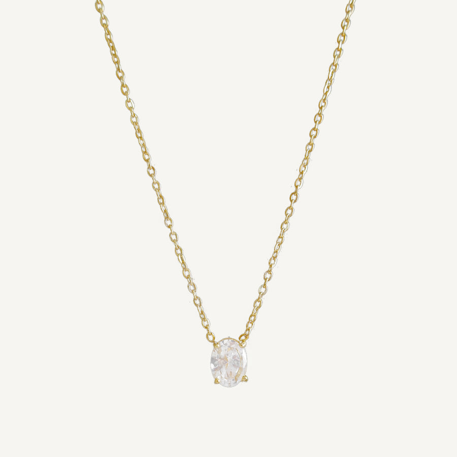 The Signature Floating Oval Solitaire Necklace