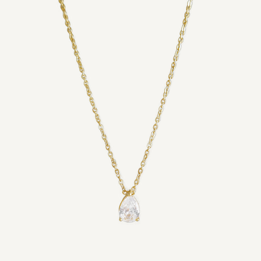 The Signature Floating Pear Solitaire Necklace