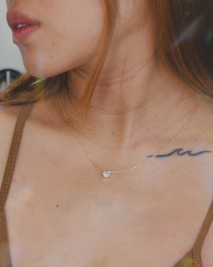 The Floating Solitaire Promise Necklace