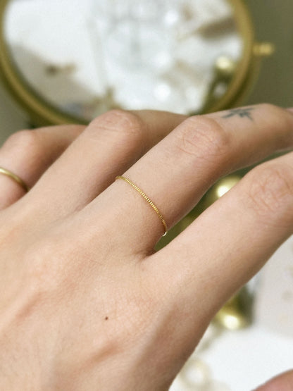 The Ultra Skinny Mirror Ring in Solid Gold