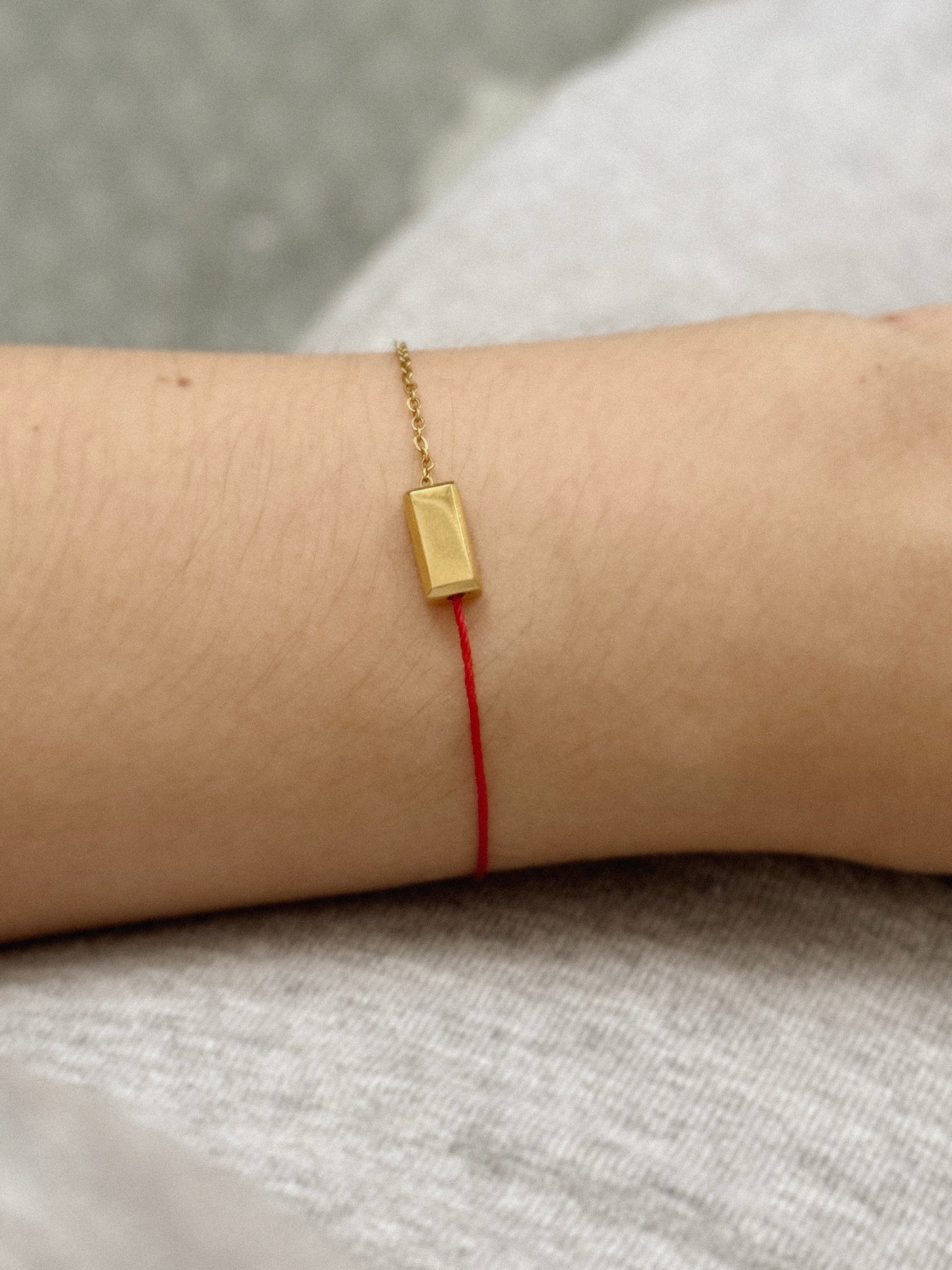 The Red Line Gold Bar Bracelet