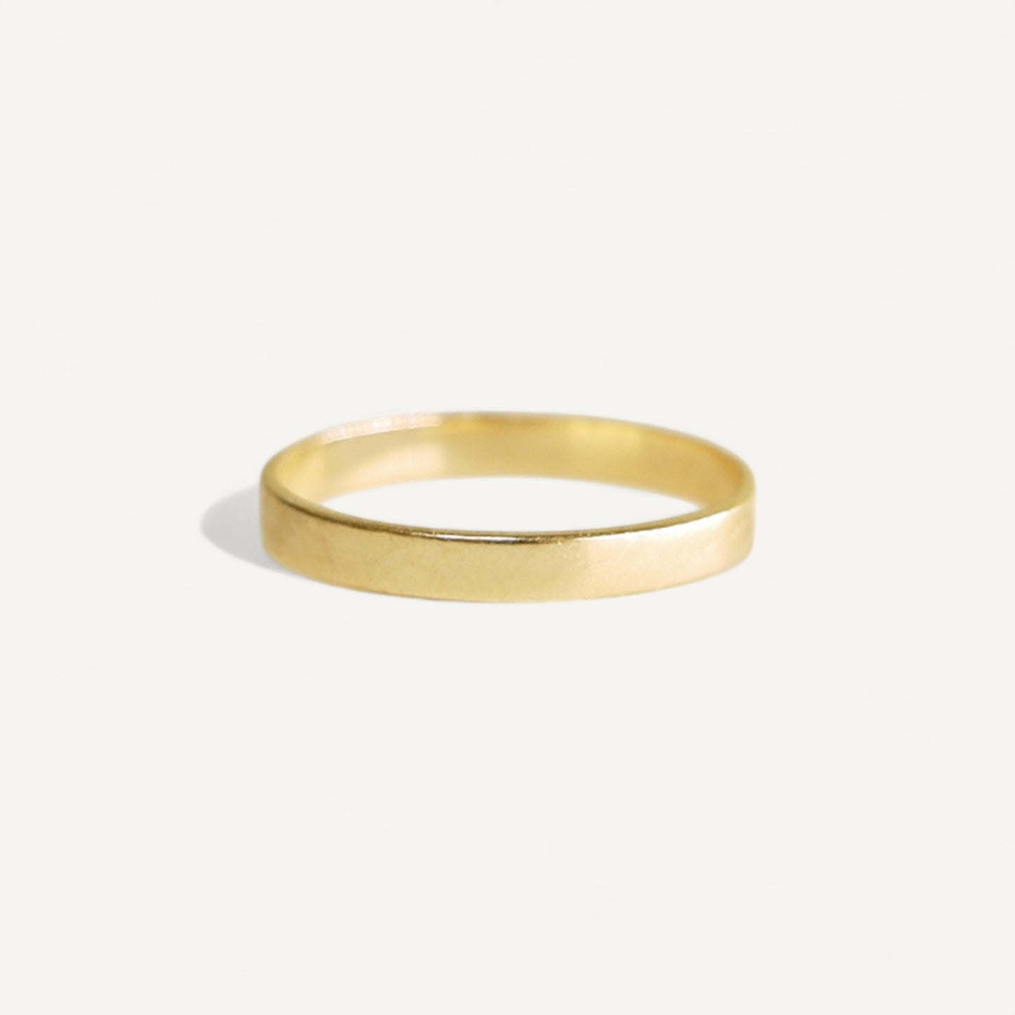 The Flat Stacker 2mm Band in Solid Gold