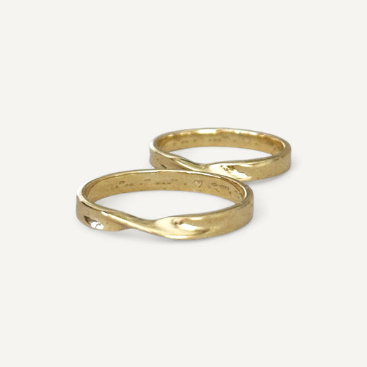 The Knot Stacker Band in Solid Gold