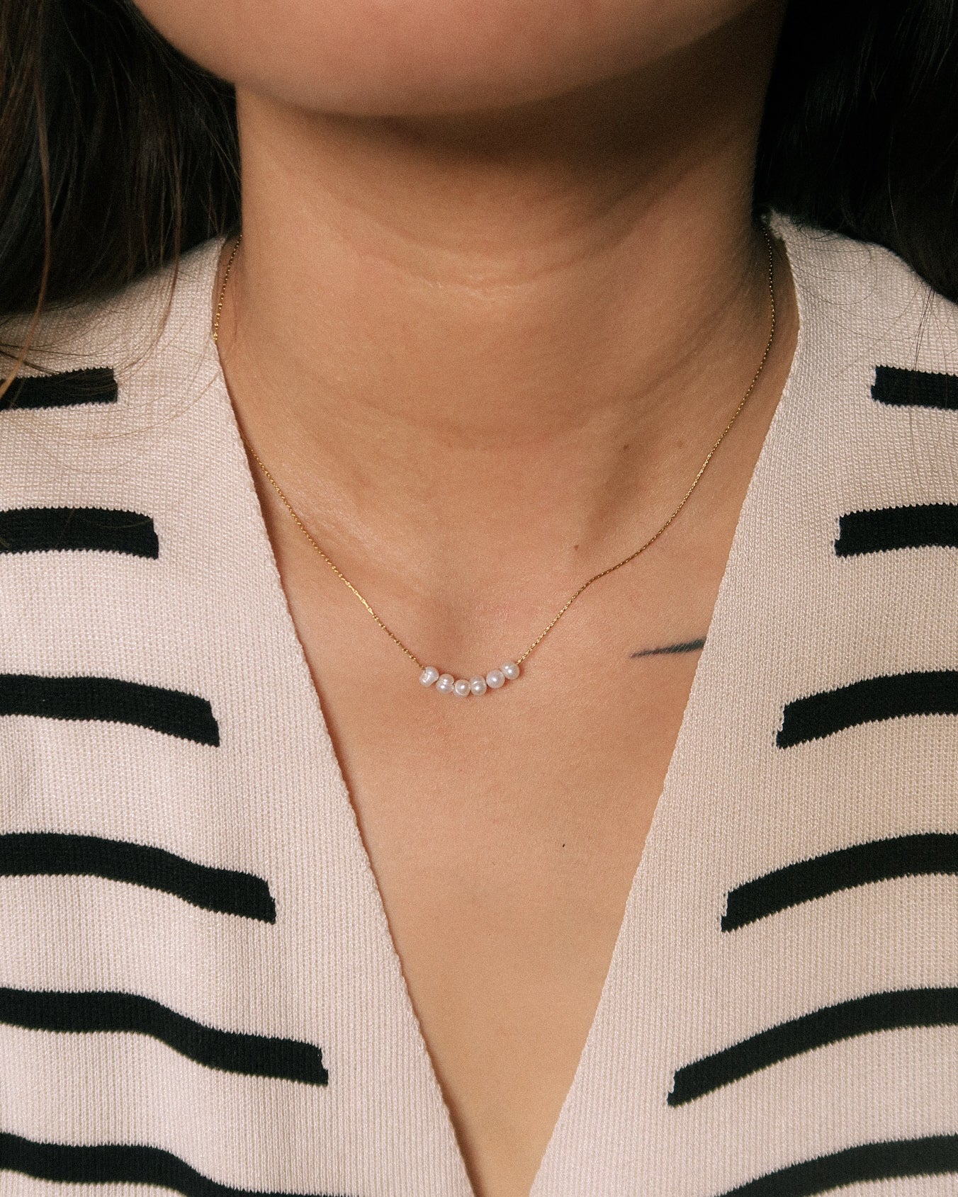 The Sienna Mini Rice Pearls Necklace