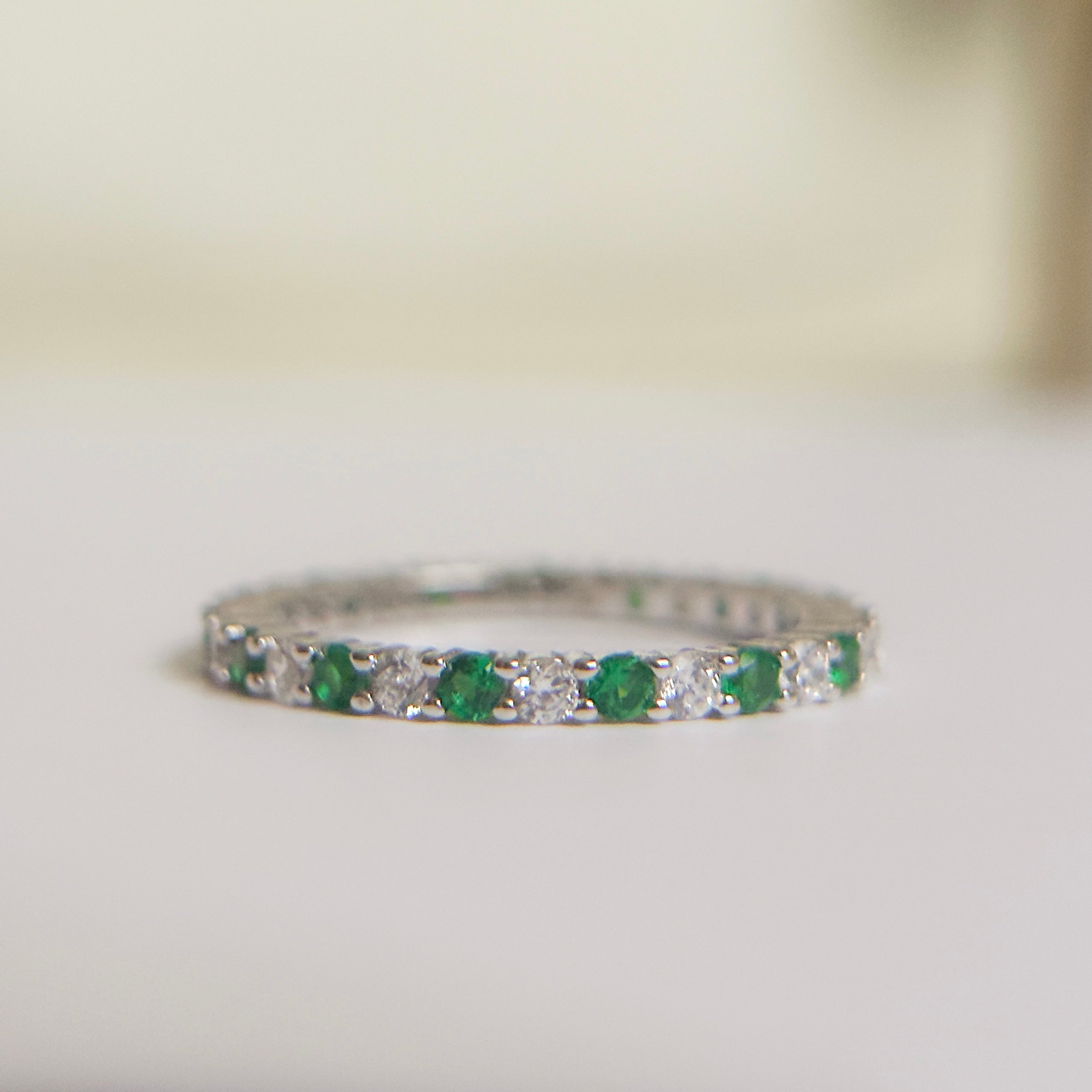 The Estelle Birthstone Eternity Carabiner Lock Ring