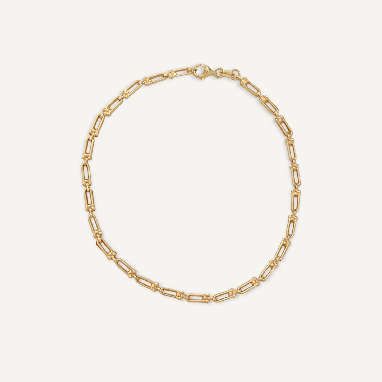 The Minimalist Hardware Anklet in Solid Gold