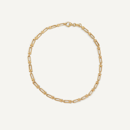 The Minimalist Hardware Anklet in Solid Gold