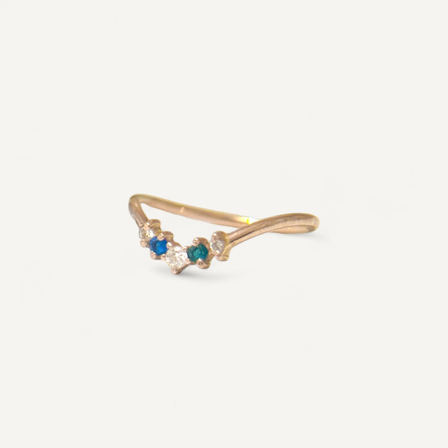 The Everlast Birthstone and Diamond Ring in Solid Gold