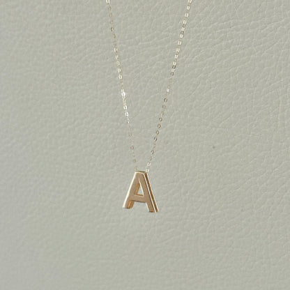 Final Sale - The Initial Necklace in Solid Gold