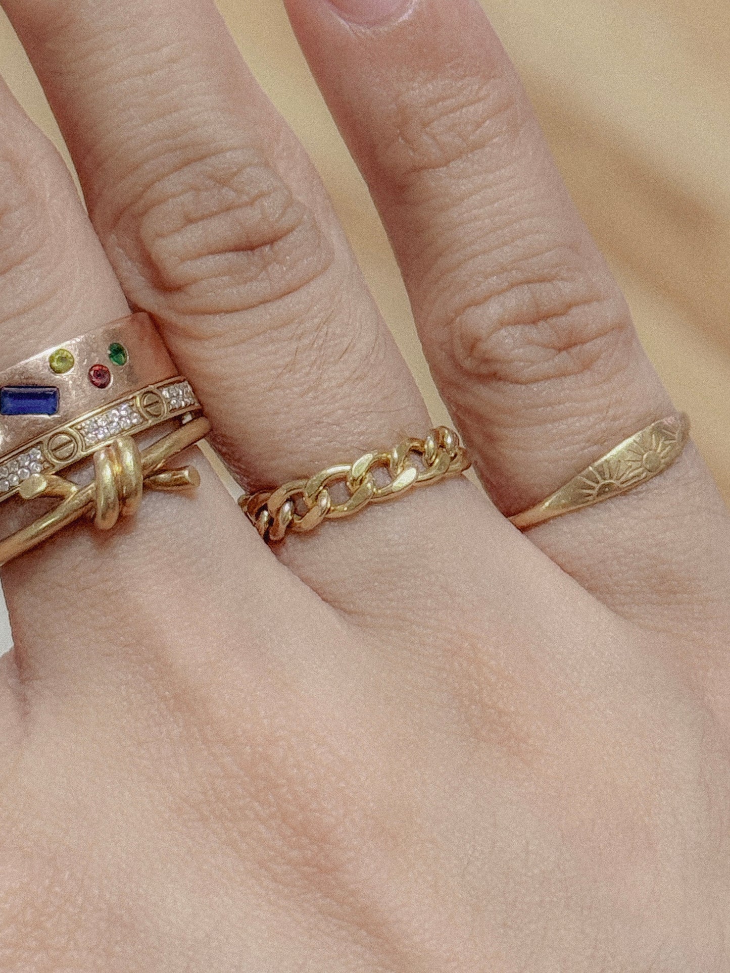 The Perfect Cuban Soft Chain Ring in Solid Gold