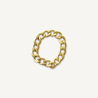 The Perfect Cuban Soft Chain Ring in Solid Gold