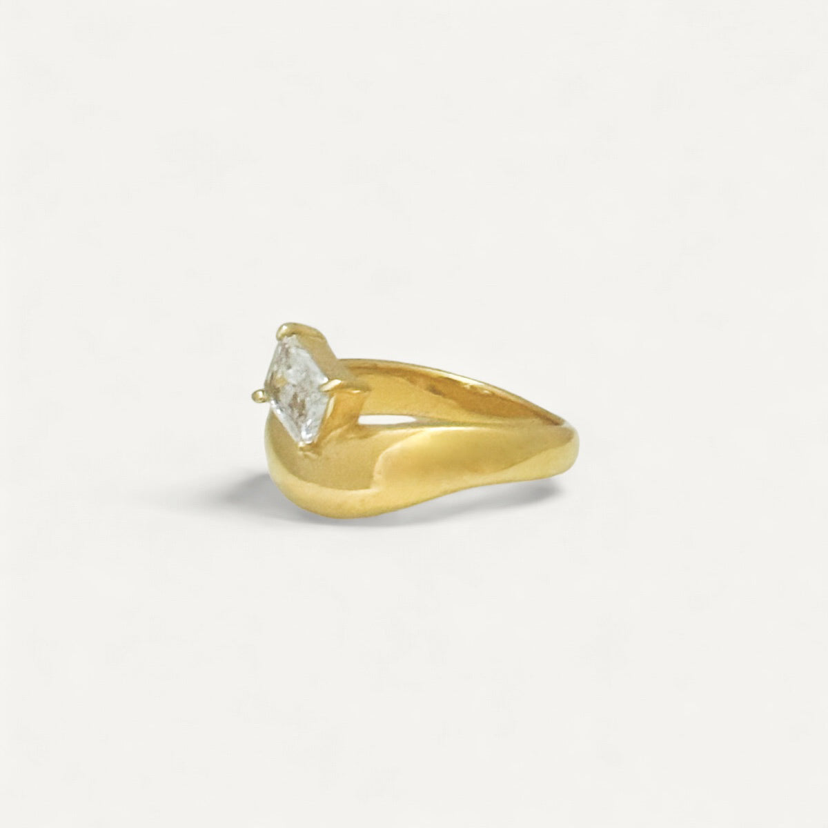 The Ava Bold Baguette Ring