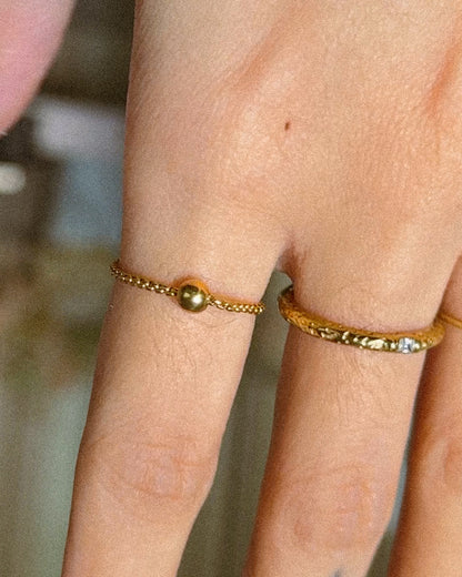 The Golden Ball Soft Chain Ring