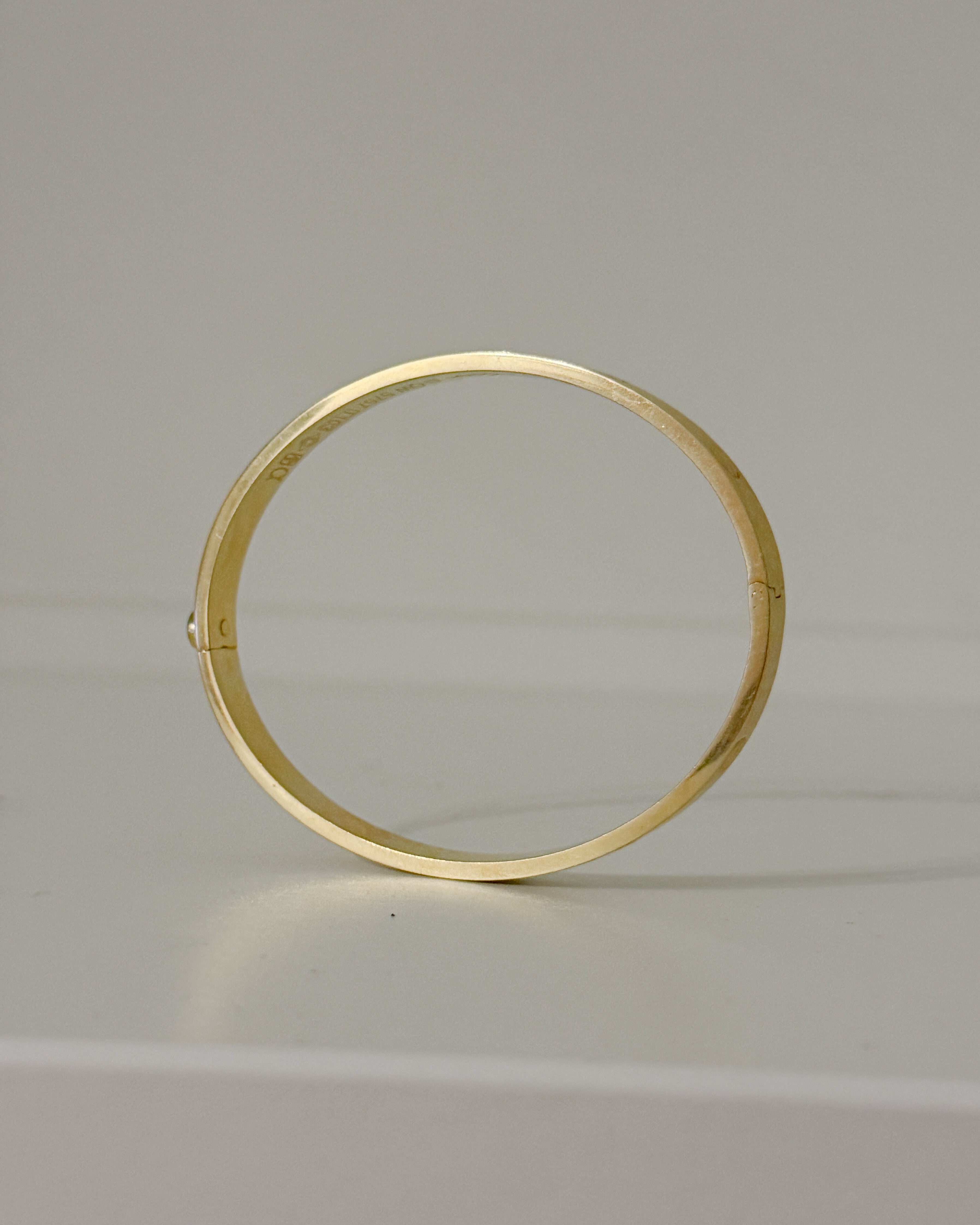 (Handed-down) 2025 Rare Matte Brushed 6mm Love Bangle in Solid Gold