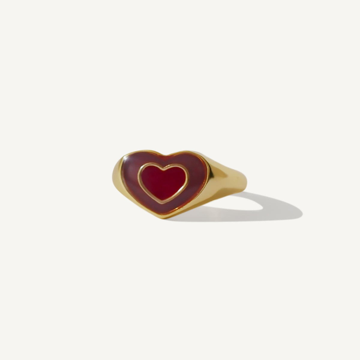 The Color Play Heart Signet Aura Ring