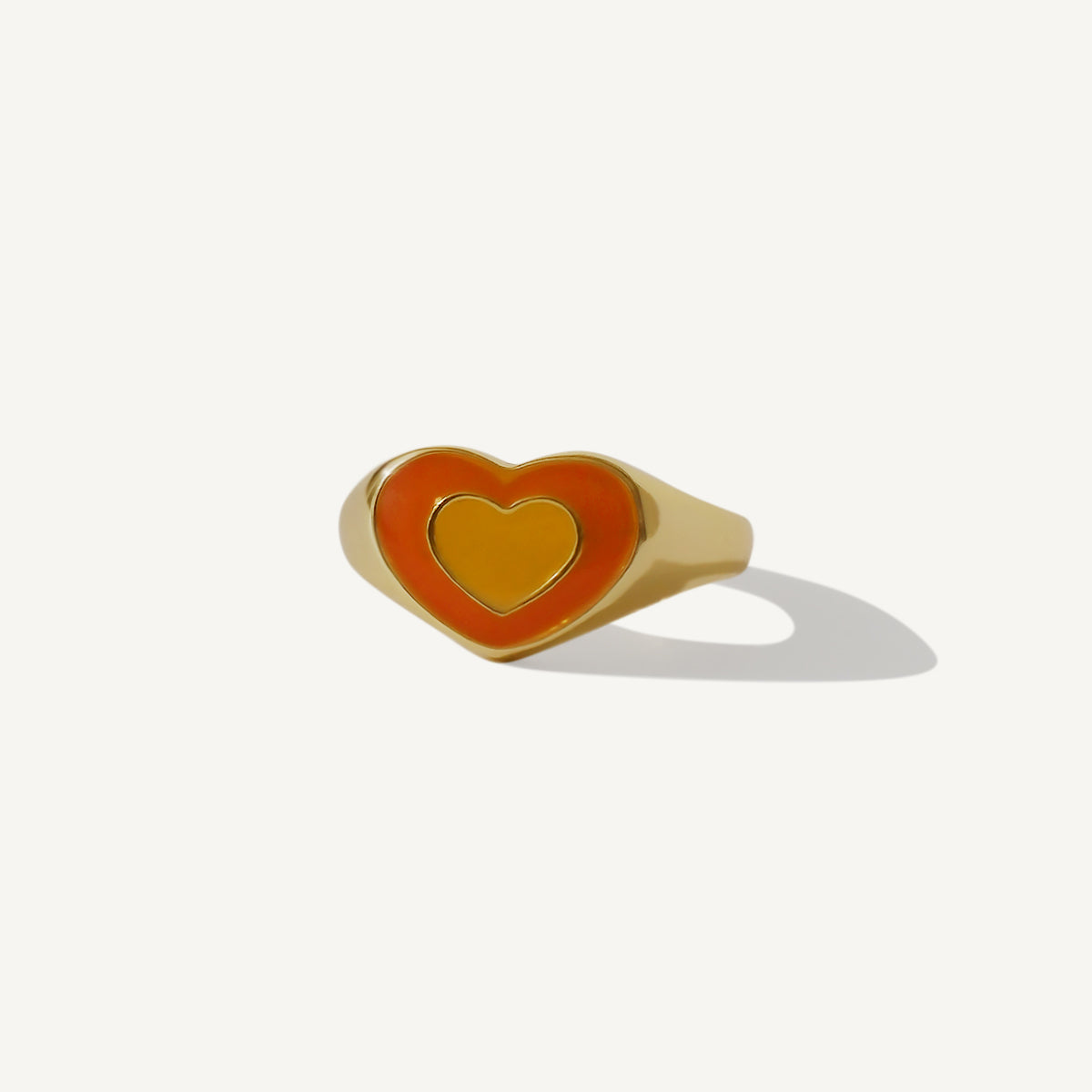 The Color Play Heart Signet Aura Ring