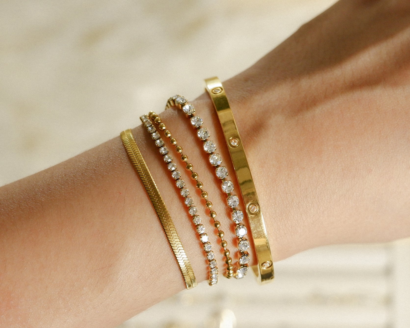 The Classic 10 Stones Bangle