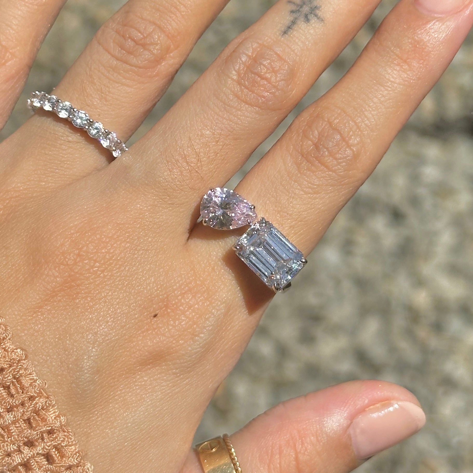 The Any-Size Kylie Pink Ice Floating Ring