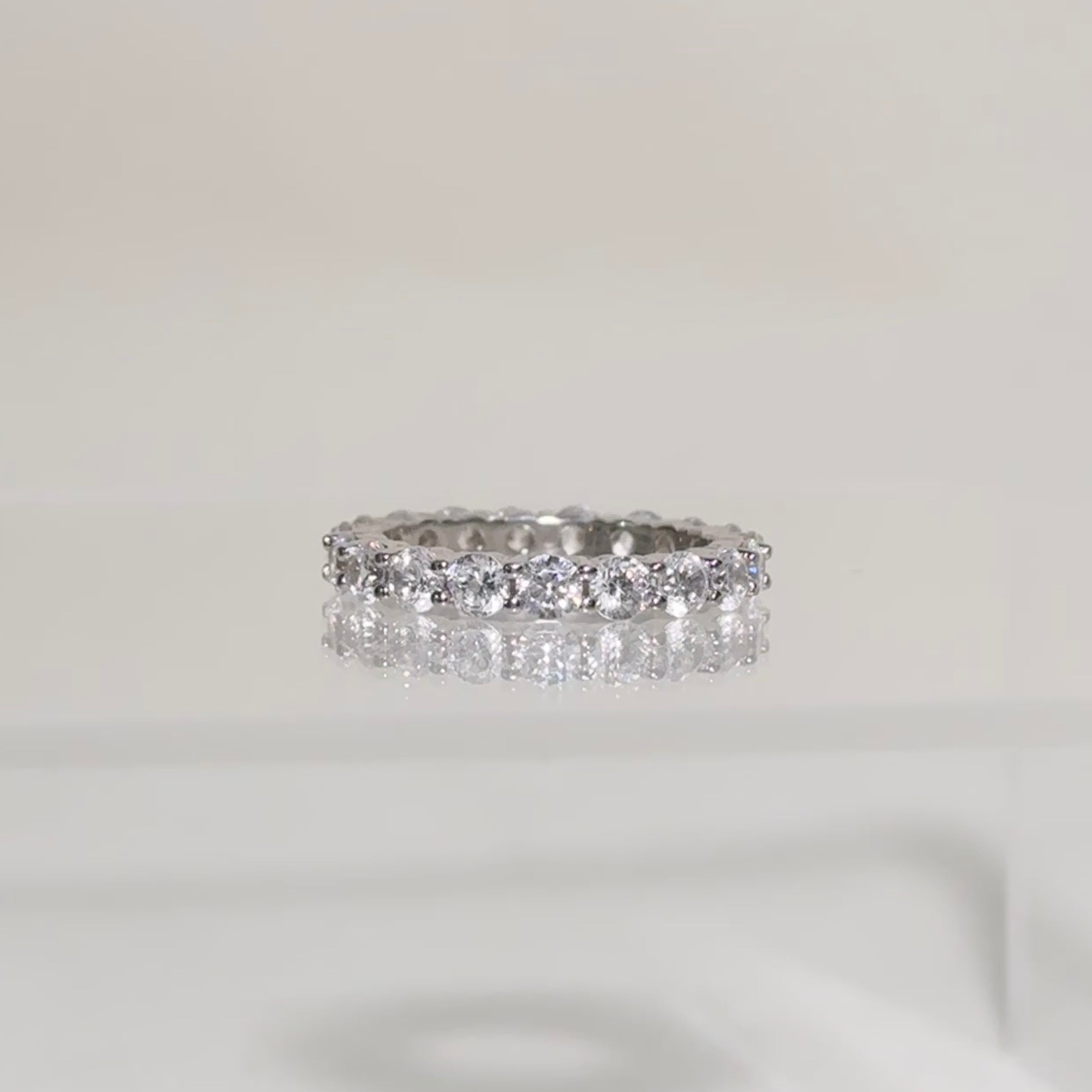 The Chunky Full Eternity Moissanite Ring