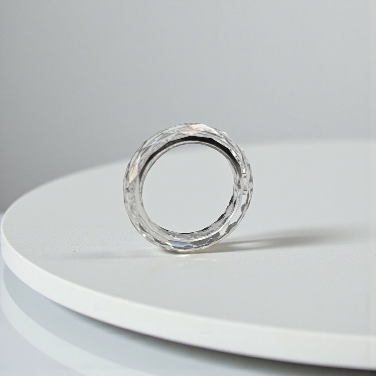 The Full Moissanite Bare Ring (No Metal)