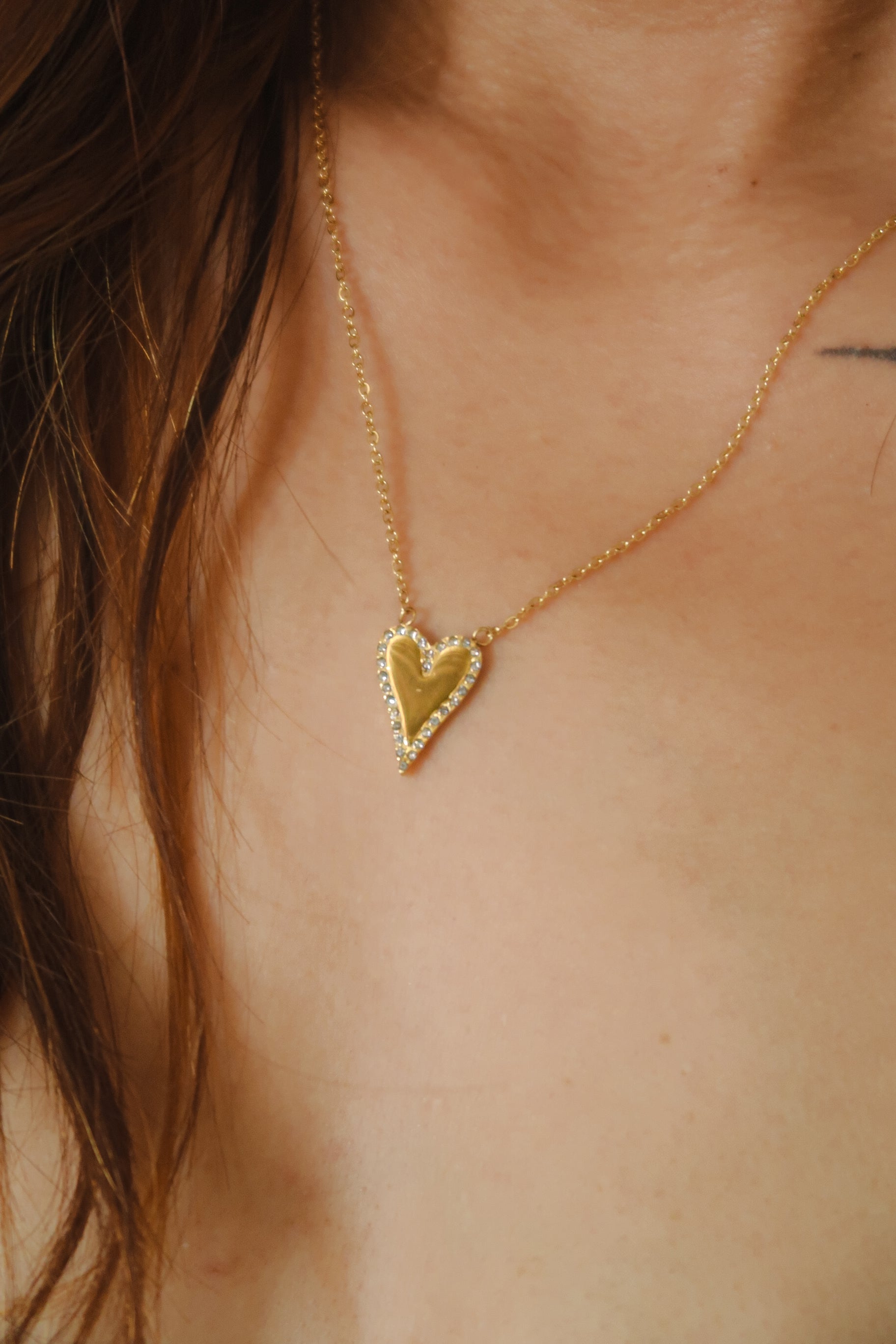 The Happy Heart CZ Eternity Necklace