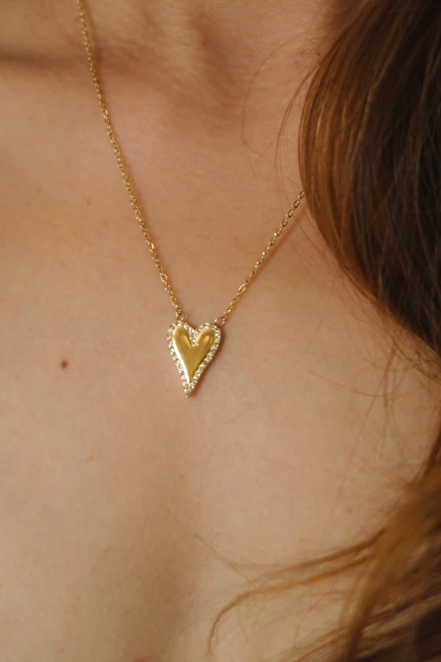 The Happy Heart CZ Eternity Necklace