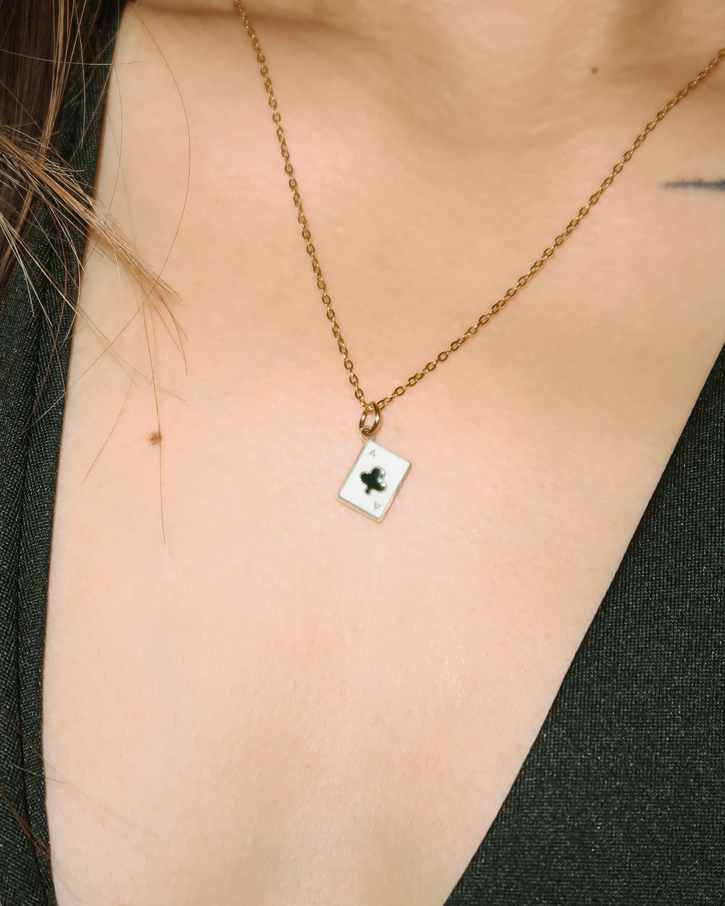 The Ace of Clubs Charm Necklace