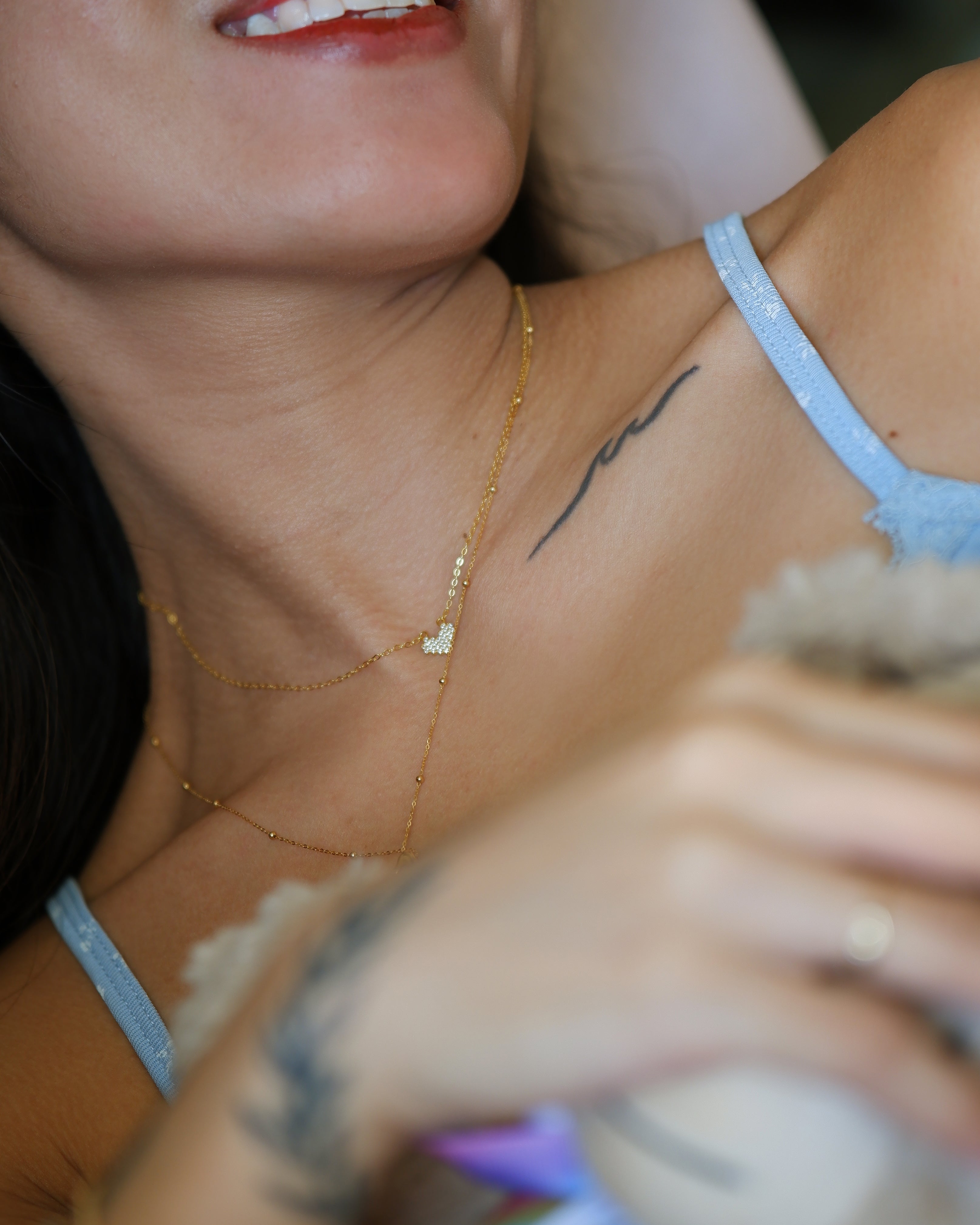 The 8 Bit Pave Pixel Heart Necklace