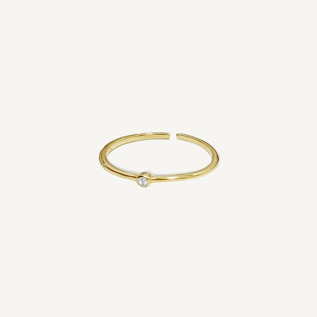 The Any-size Ultra Mini Solitaire Pinky Ring
