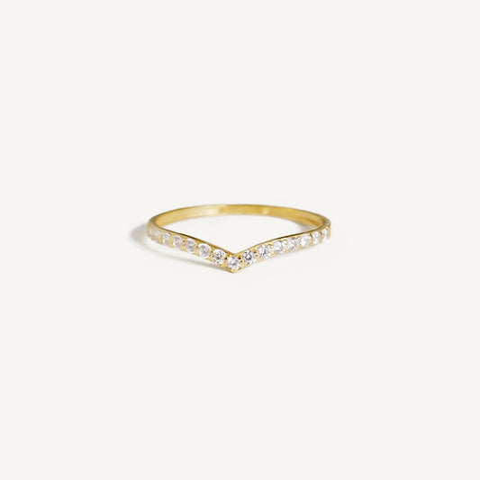 The Ava Iced Out Band in Solid Gold (Limited)