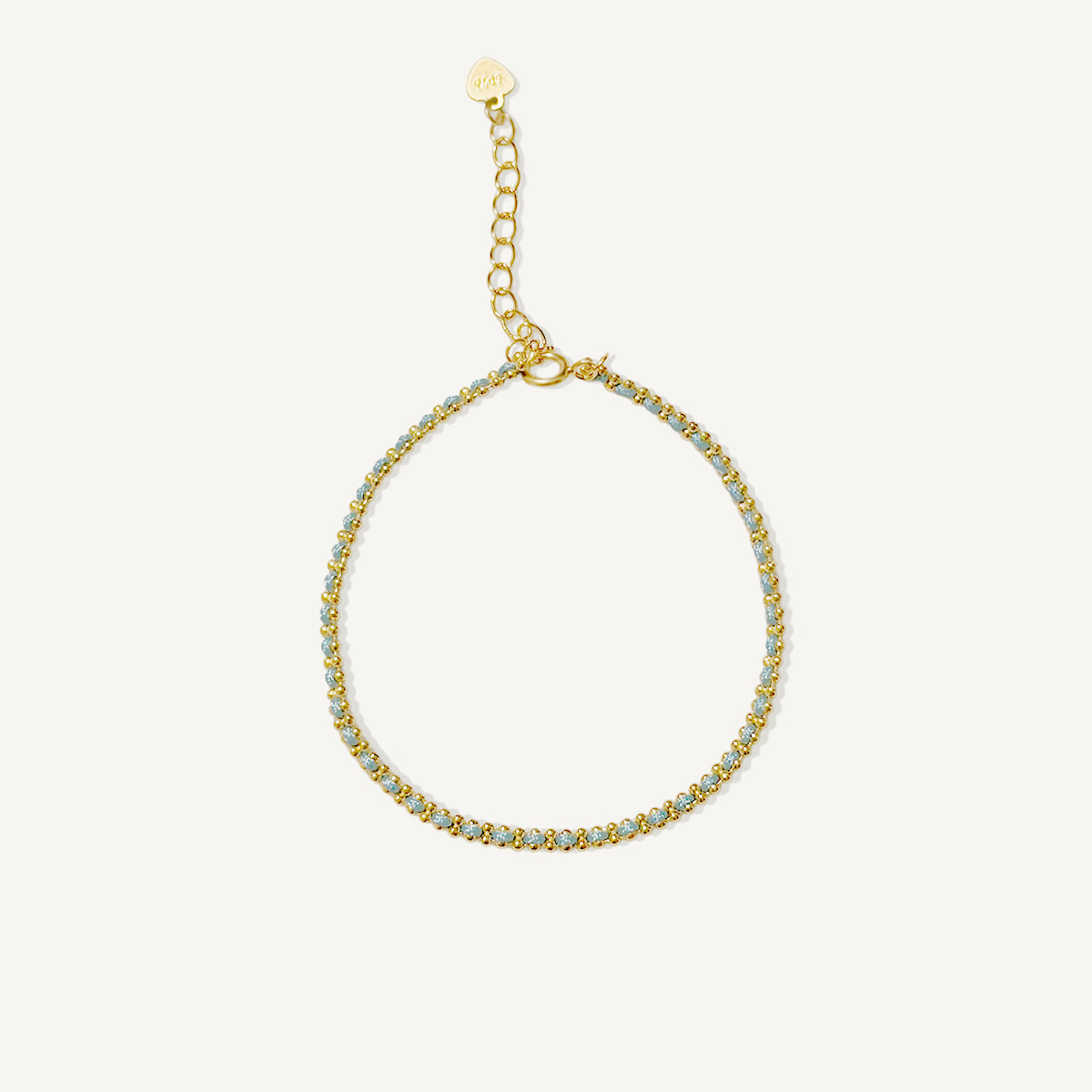 The Baby Pink and Blue Beaded Bracelet